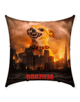 'Dogzilla' Personalized Pet Throw Pillow