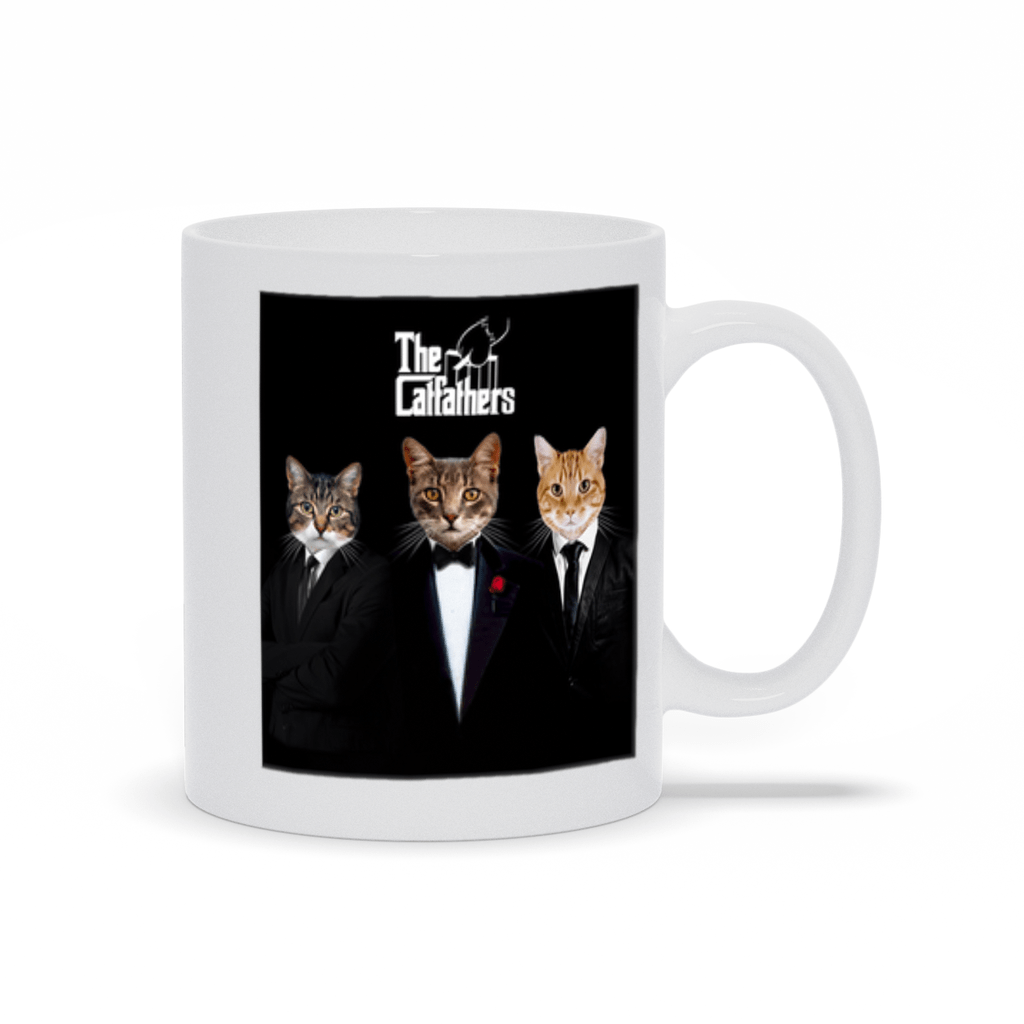 &#39;The Catfathers&#39; Personalized 3 Pet Mug