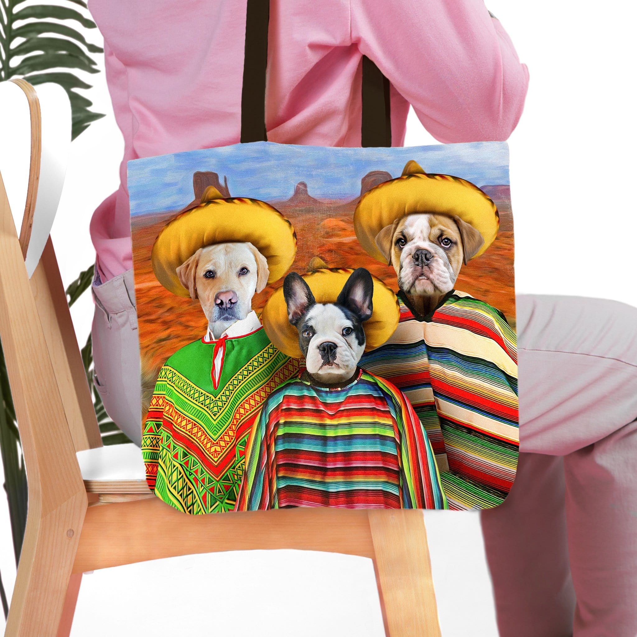 Bolsa Tote Personalizada para 3 Mascotas &#39;3 Amigos&#39;
