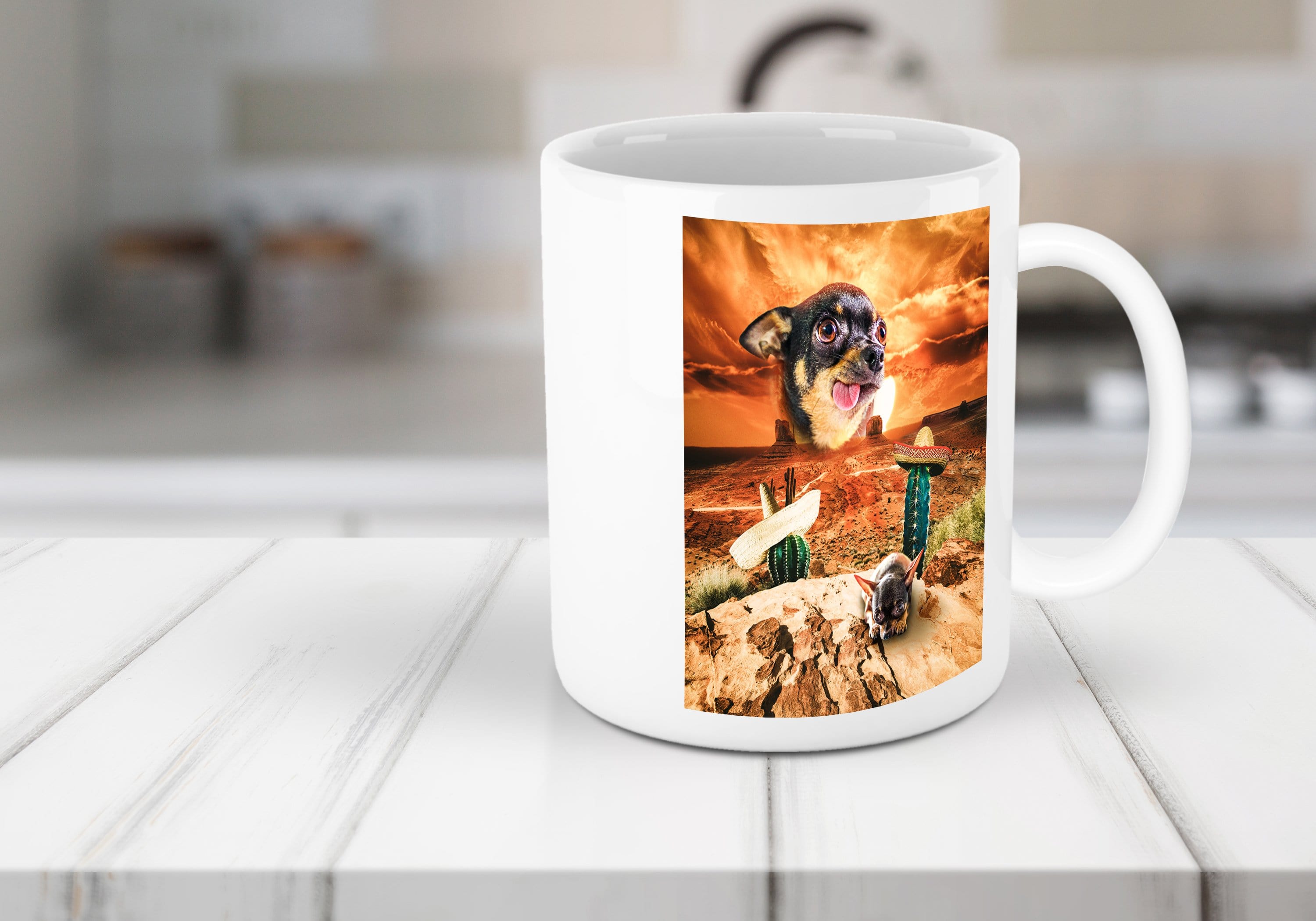 &#39;Mexican Desert&#39; Personalized Pet Mug
