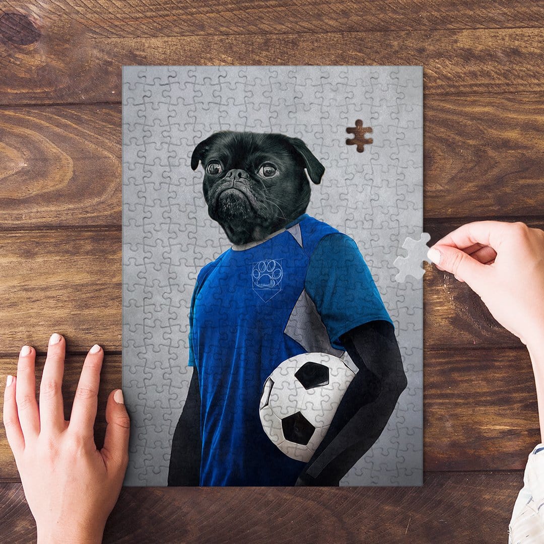 &#39;The Soccer Player&#39; Personalized Pet Puzzle