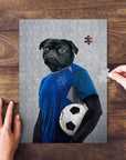 'The Soccer Player' Personalized Pet Puzzle
