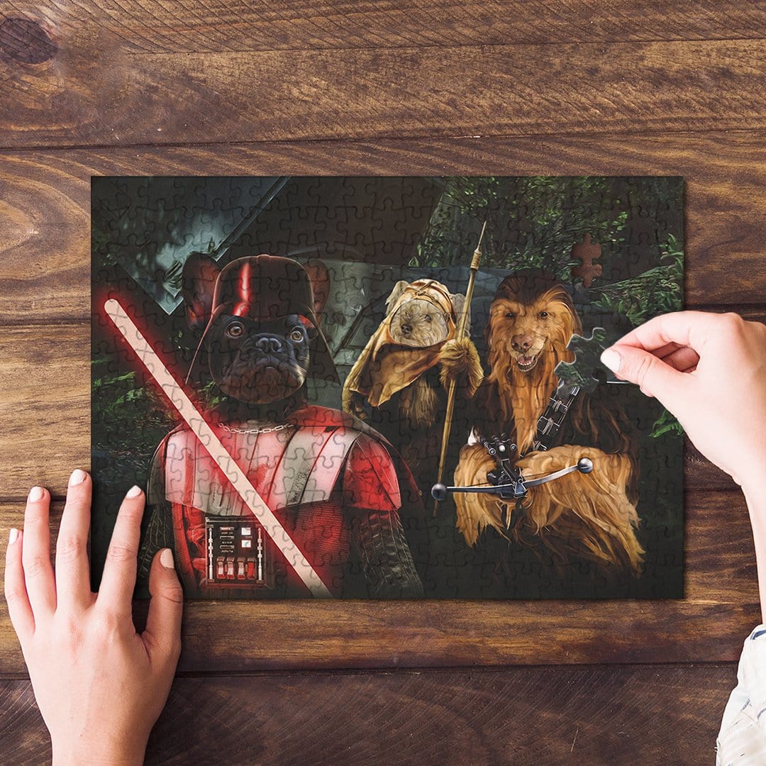 &#39;Star Woofers&#39; Personalized 3 Pet Puzzle