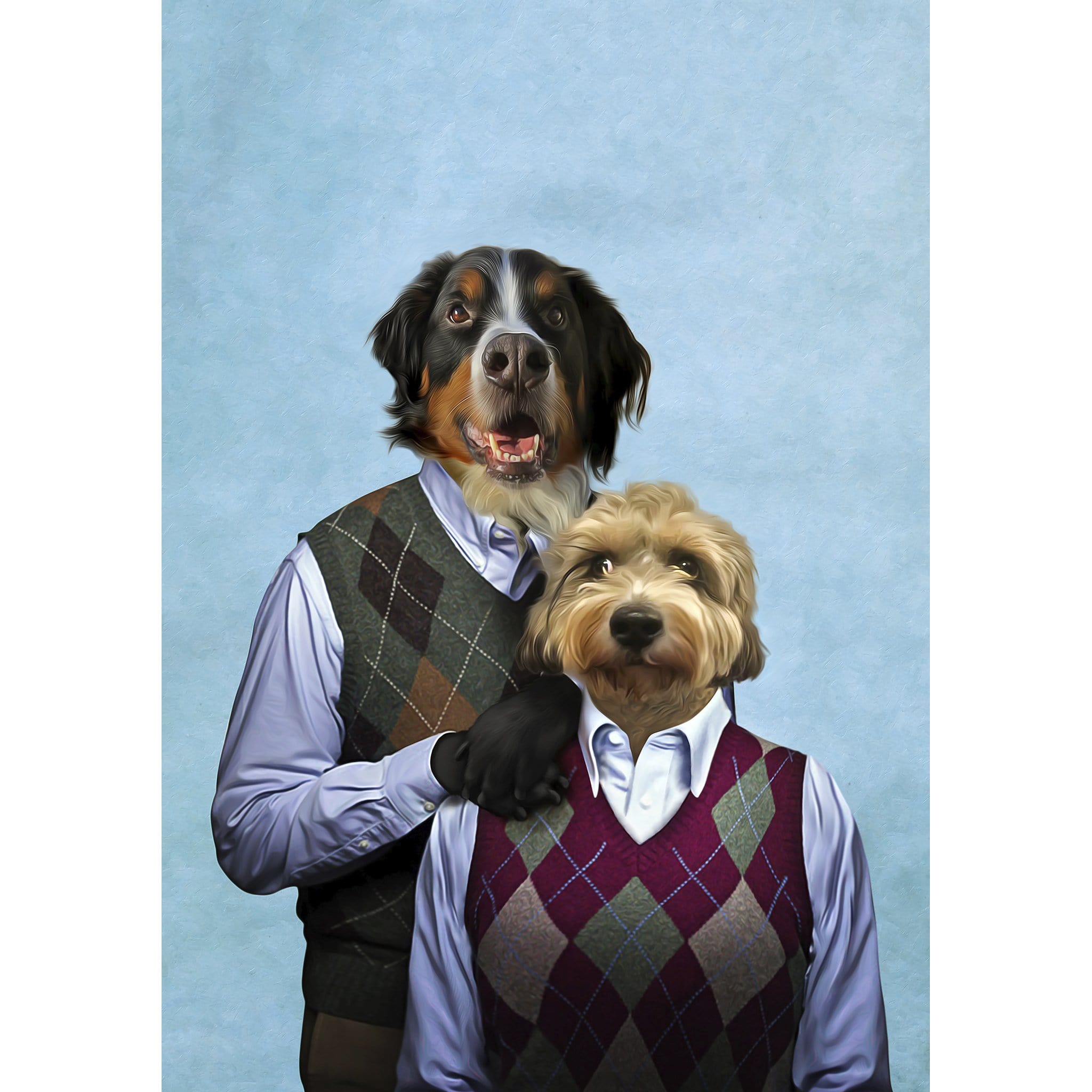 Retrato digital de 2 mascotas &#39;Step Doggo y Doggette&#39;