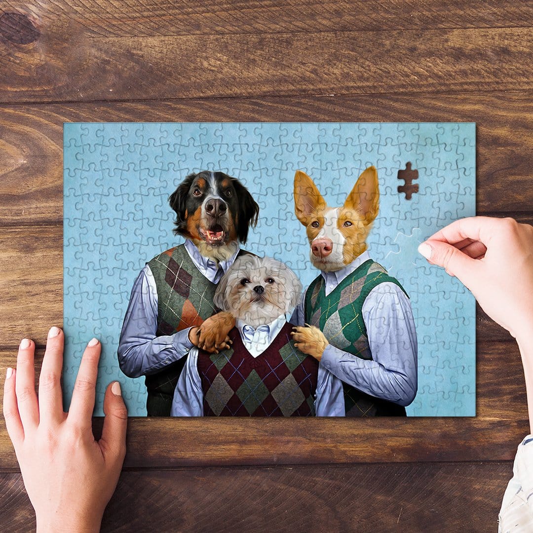 &#39;Step Doggos&#39; Personalized 3 Pet Puzzle