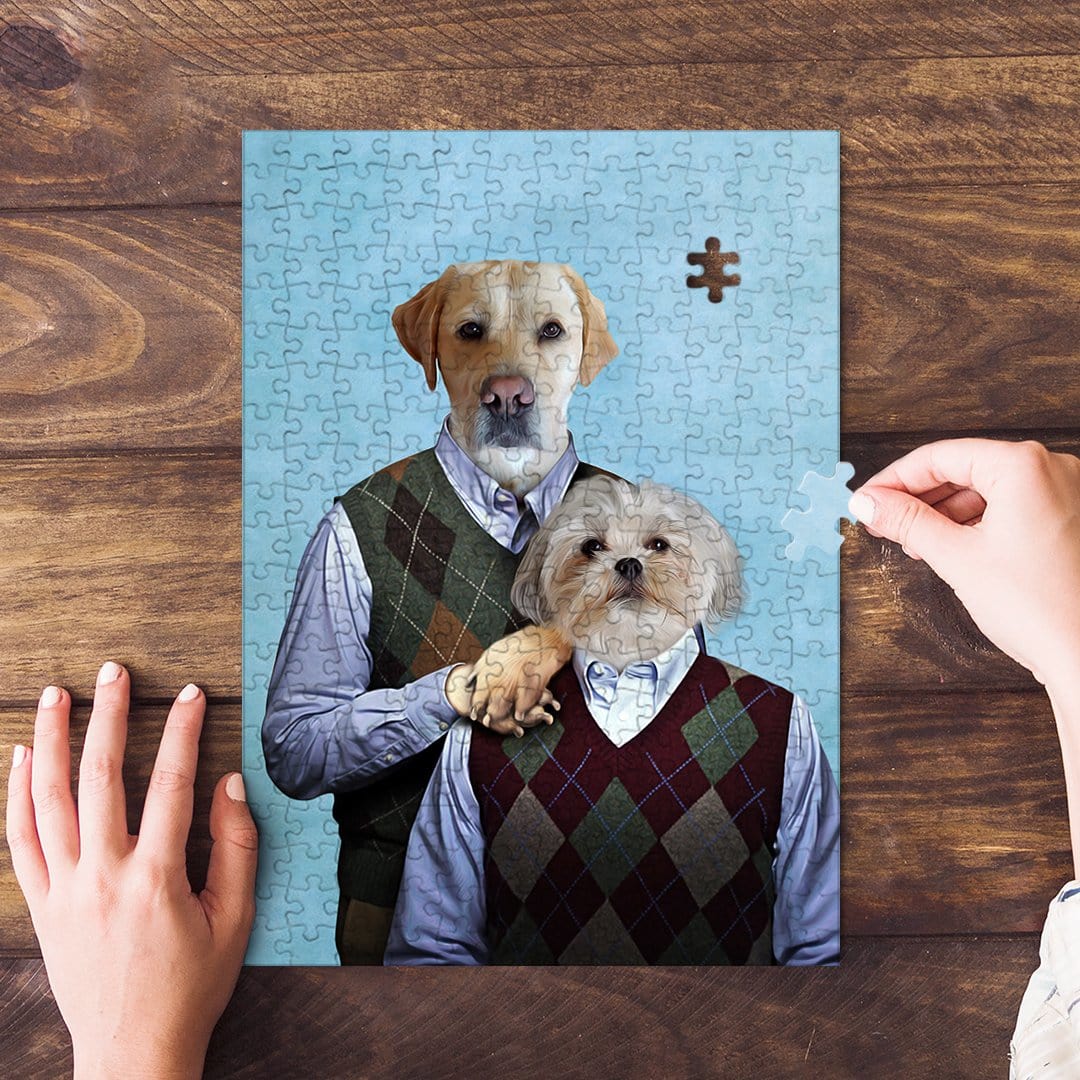 &#39;Step Doggos&#39; Personalized 2 Pet Puzzle