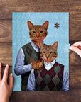Rompecabezas personalizado de 2 mascotas 'Step Kitties'
