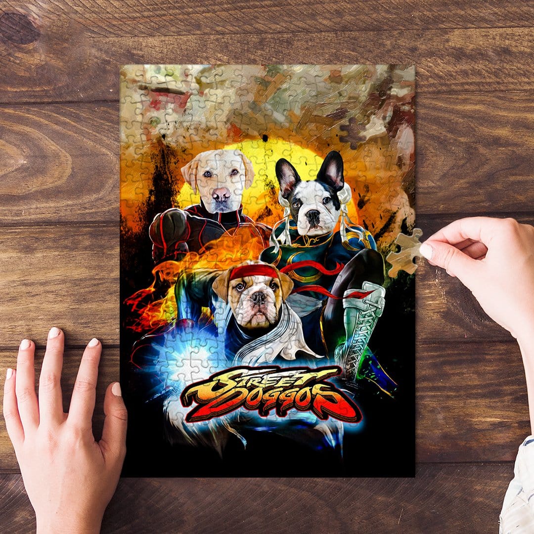 &#39;Street Doggos&#39; Personalized 3 Pet Puzzle
