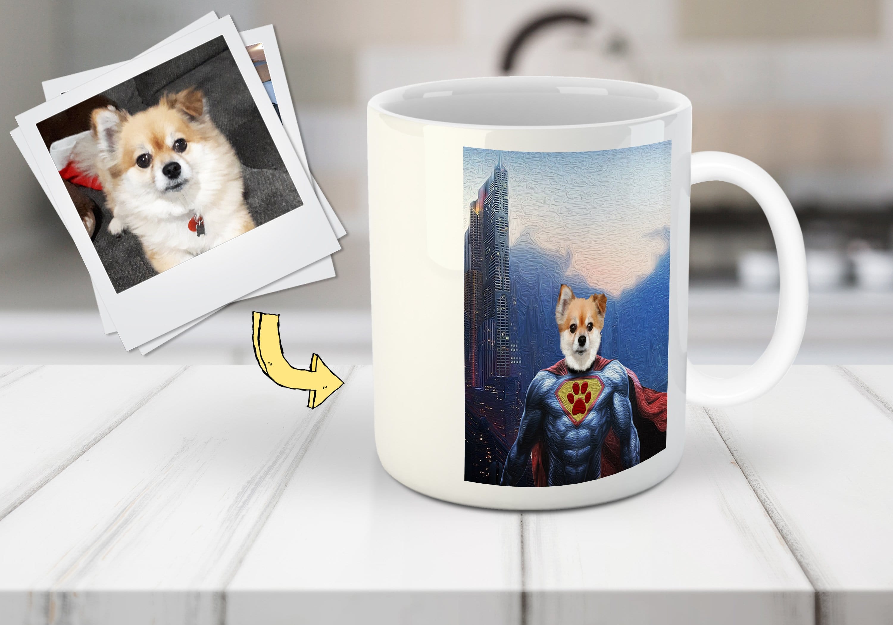 &#39;Super Dog&#39; Custom Pet Mug