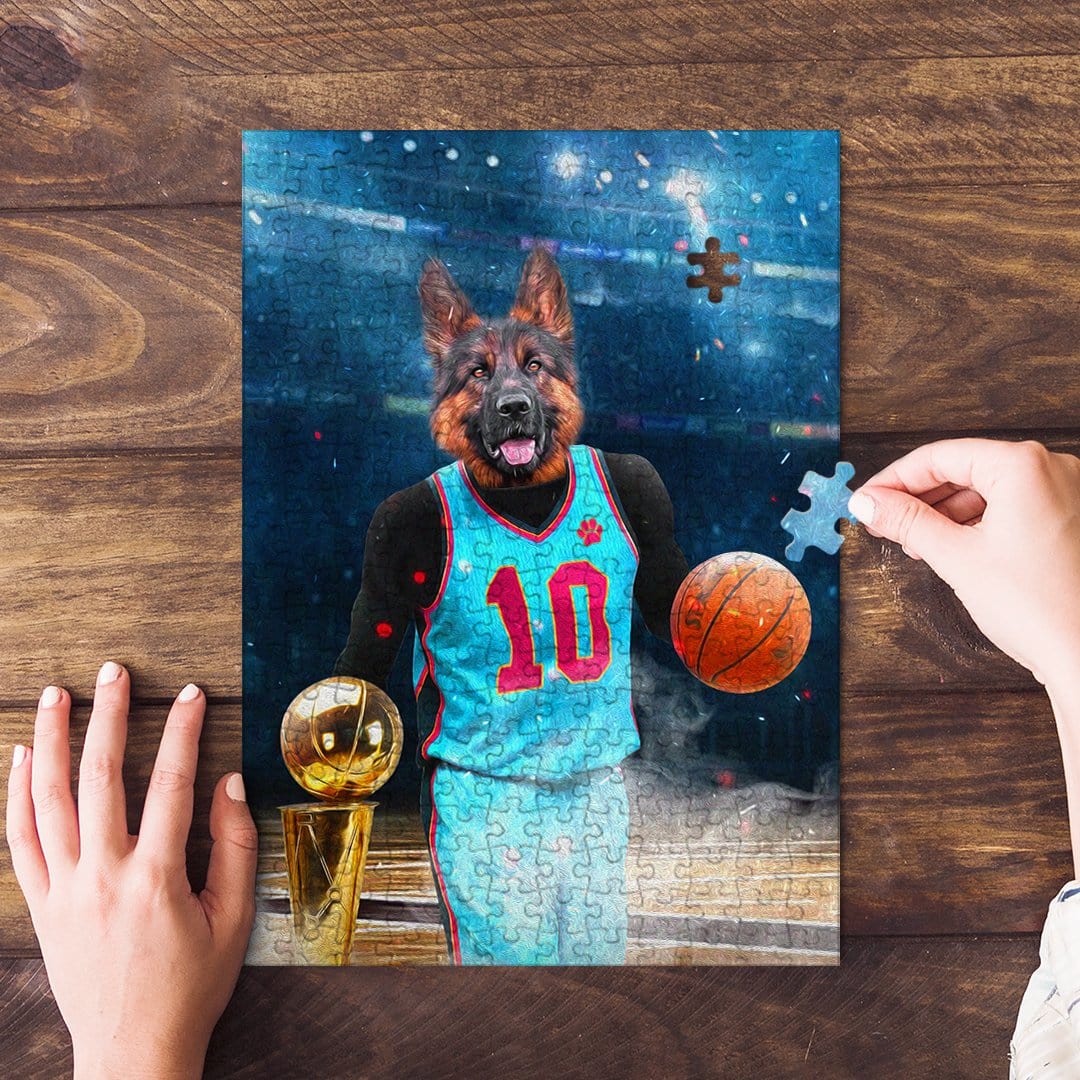 &#39;The Basketball Player&#39; Personalized Pet Puzzle