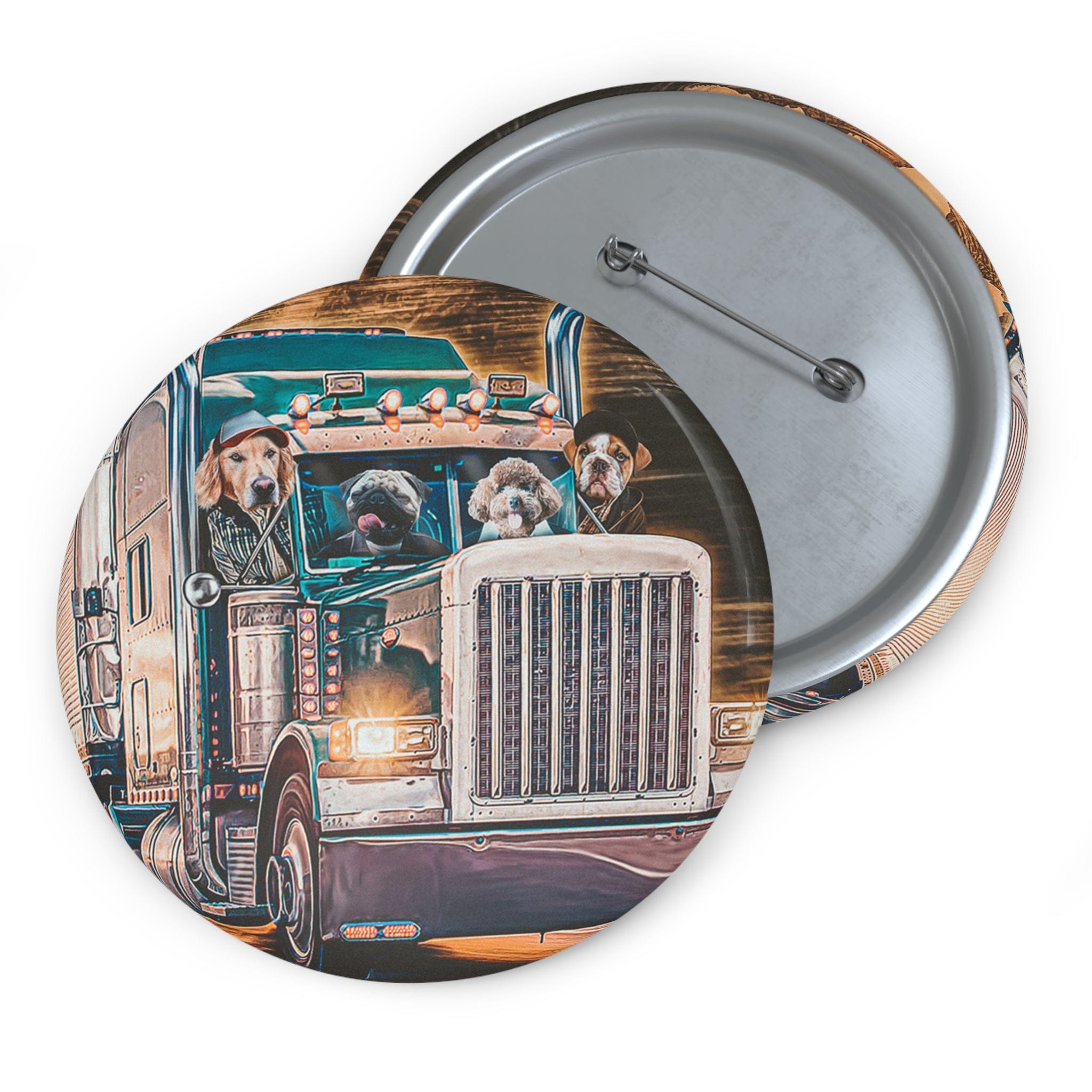 The Trucker(s) ( 1 - 4 Pets) Custom Pin