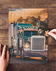 'The Truckers' Personalized 2 Pet Puzzle